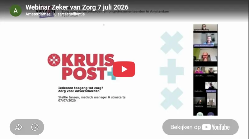 Webinar terugkijken: zorg voor onverzekerde en ongedocumenteerde mensen in Amsterdam