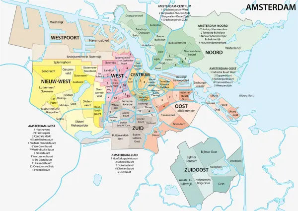 kaart van amsterdam